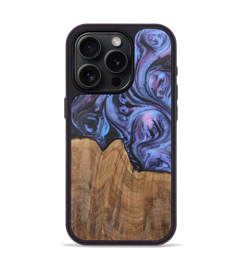 iPhone 15 Pro Wood Phone Case - Maci (Purple, 724823)