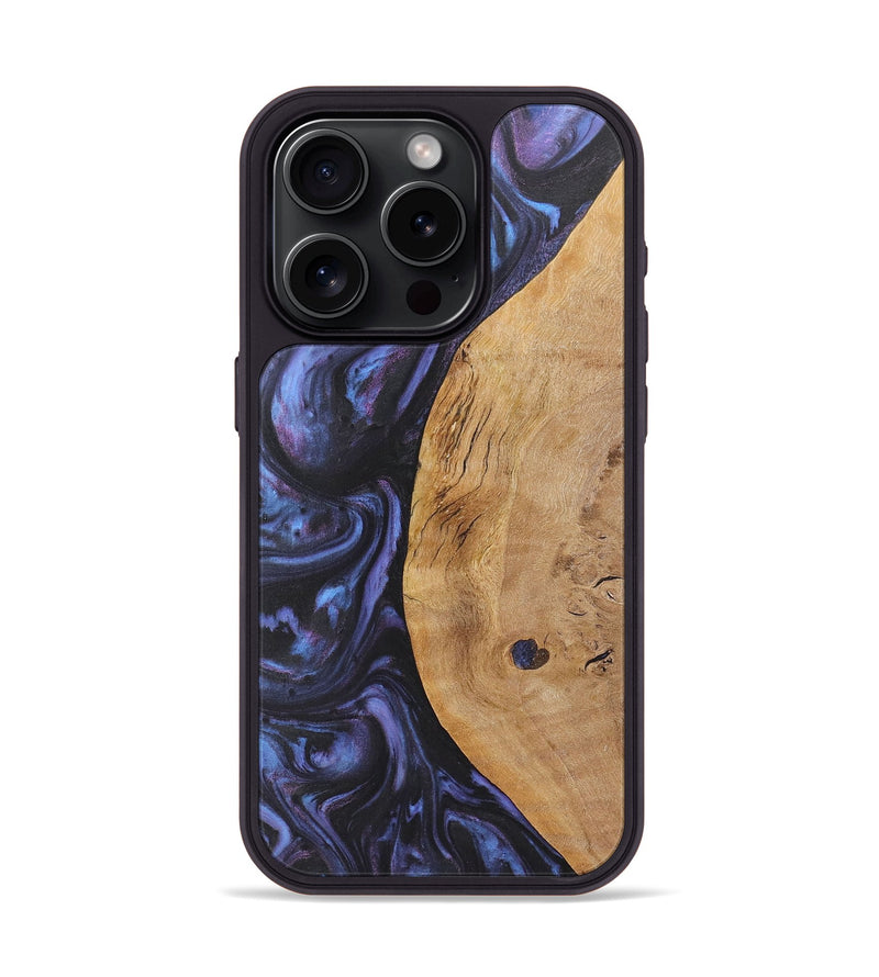 iPhone 15 Pro Wood Phone Case - Wallace (Purple, 724829)