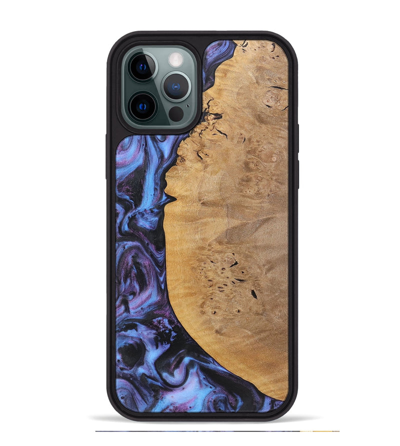 iPhone 12 Pro Max Wood Phone Case - Alina (Purple, 724836)