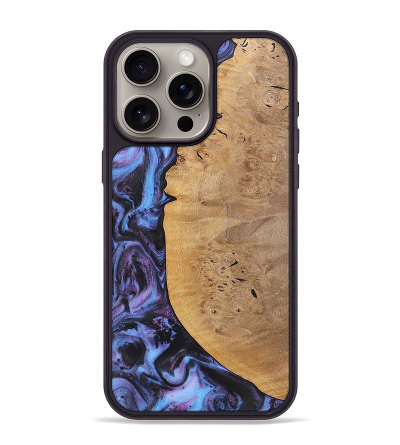 iPhone 15 Pro Max Wood Phone Case - Alina (Purple, 724836)