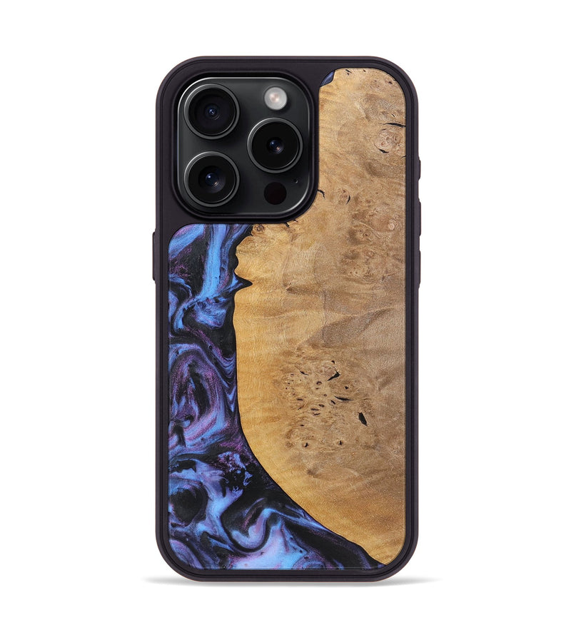 iPhone 15 Pro Wood Phone Case - Alina (Purple, 724836)