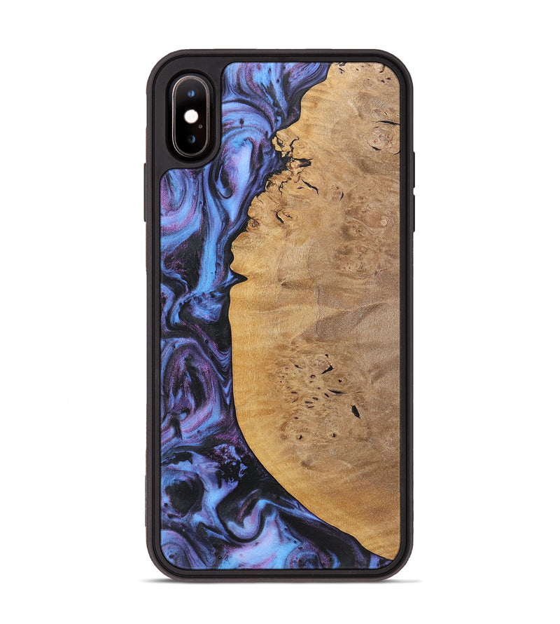 iPhone Xs Max Wood Phone Case - Alina (Purple, 724836)