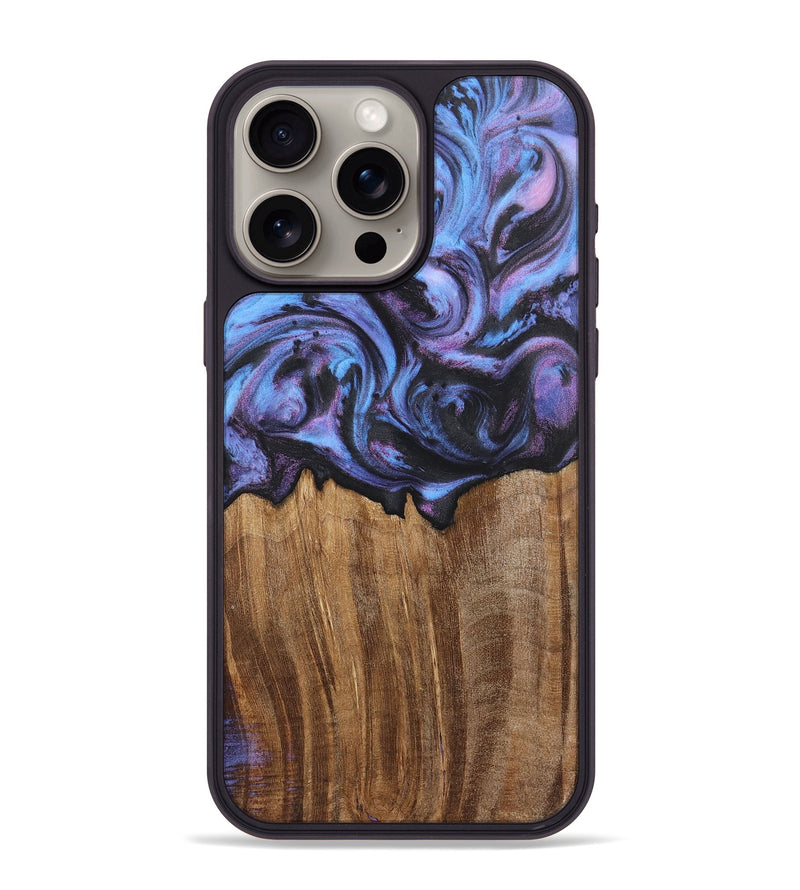 iPhone 15 Pro Max Wood Phone Case - Fernanda (Purple, 724837)