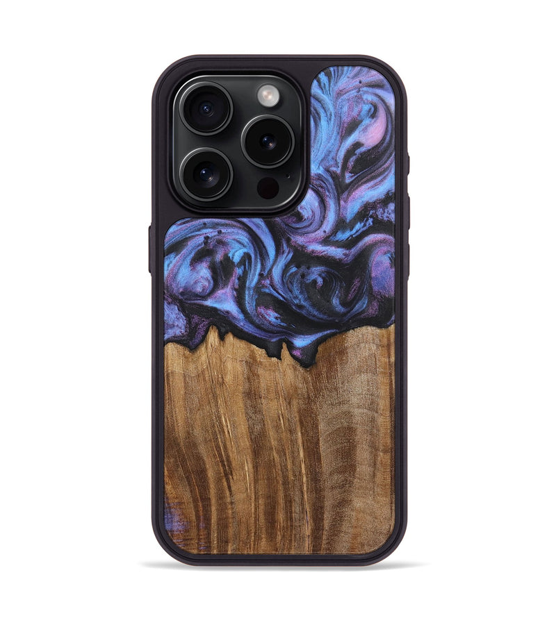 iPhone 15 Pro Wood Phone Case - Fernanda (Purple, 724837)