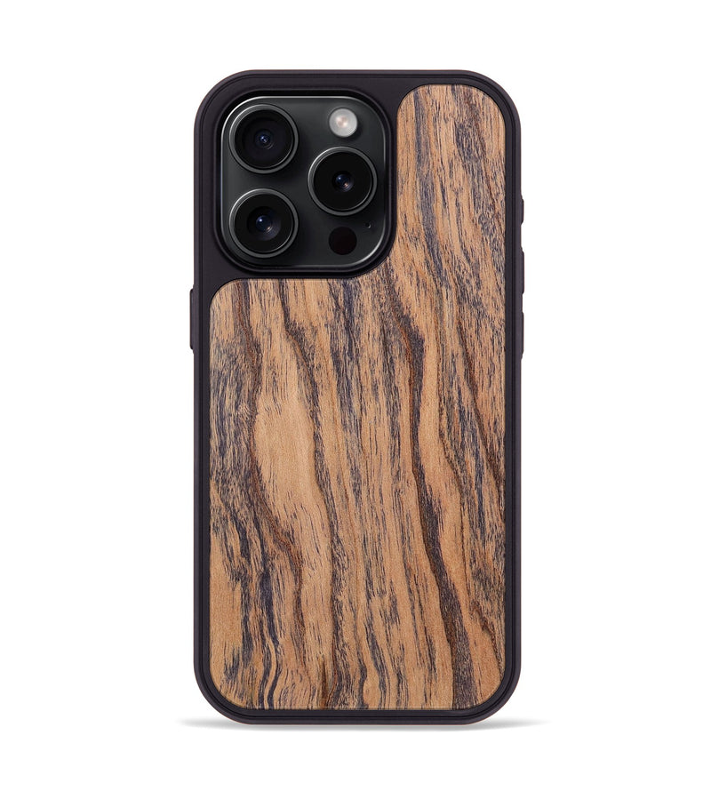 iPhone 15 Pro Wood Phone Case - Zaiden (Wood Burl, 724851)