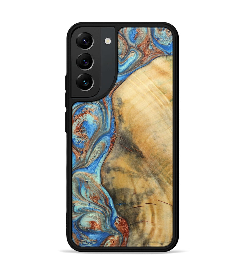 Galaxy S22 Plus Wood Phone Case - Brandon (Teal & Gold, 724960)