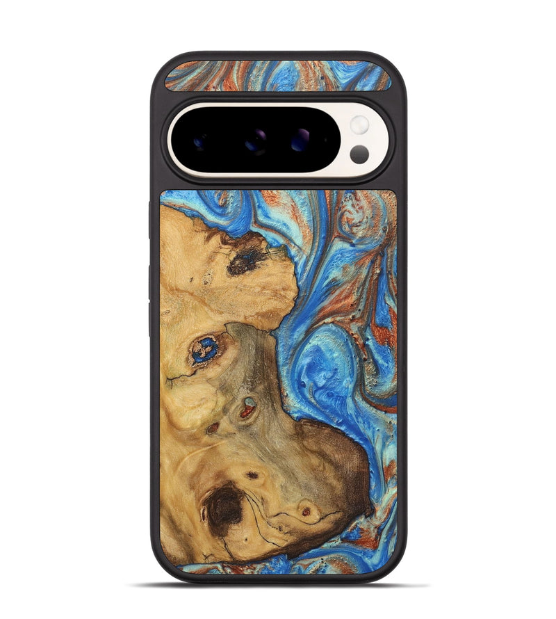 Pixel 9 Wood Phone Case - Debbie (Teal & Gold, 724964)