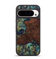 Pixel 9 Pro Wood Phone Case - Hugo (Teal & Gold, 724975)