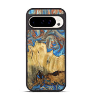 Pixel 9 Pro Wood Phone Case - Jonathon (Teal & Gold, 724976)