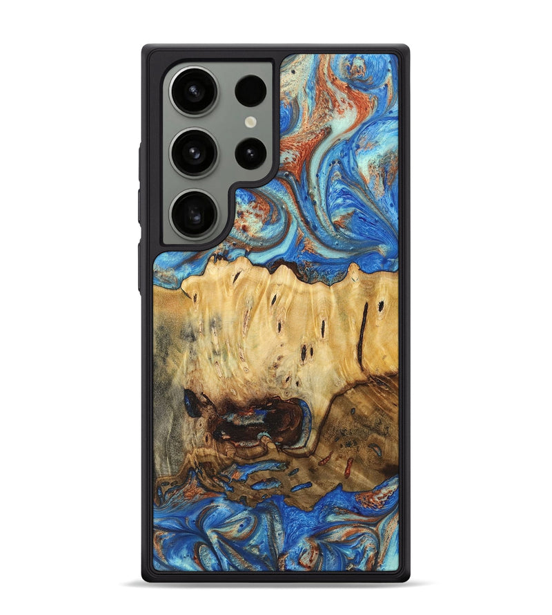 Galaxy S24 Ultra Wood Phone Case - Fred (Teal & Gold, 724978)