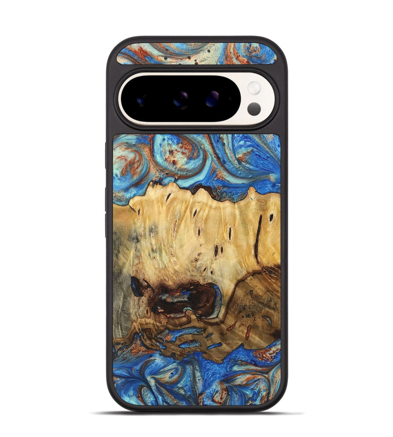 Pixel 9 Wood Phone Case - Fred (Teal & Gold, 724978)