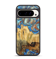 Pixel 9 Pro Wood Phone Case - Aaron (Teal & Gold, 724981)