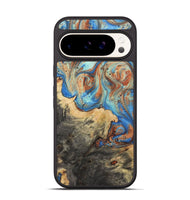 Pixel 9 Pro Wood Phone Case - Britney (Teal & Gold, 724985)