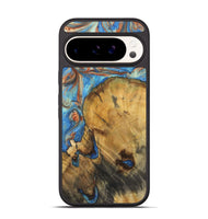 Pixel 9 Pro Wood Phone Case - Evelyn (Teal & Gold, 724987)