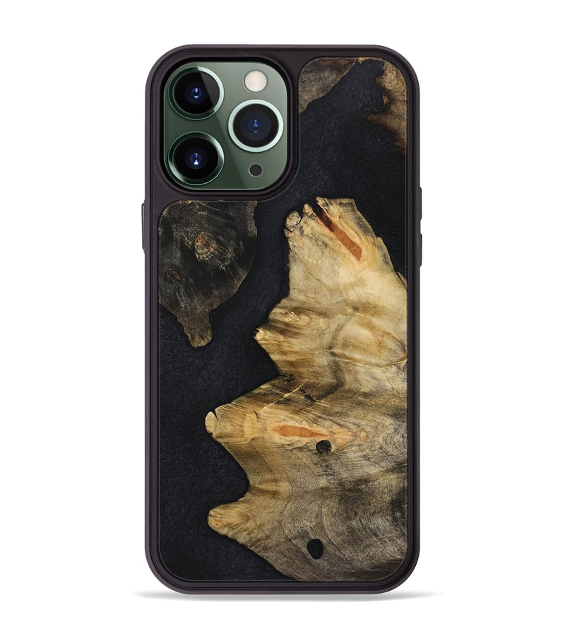 iPhone 13 Pro Max Wood Phone Case - Josiah (Pure Black, 725014)