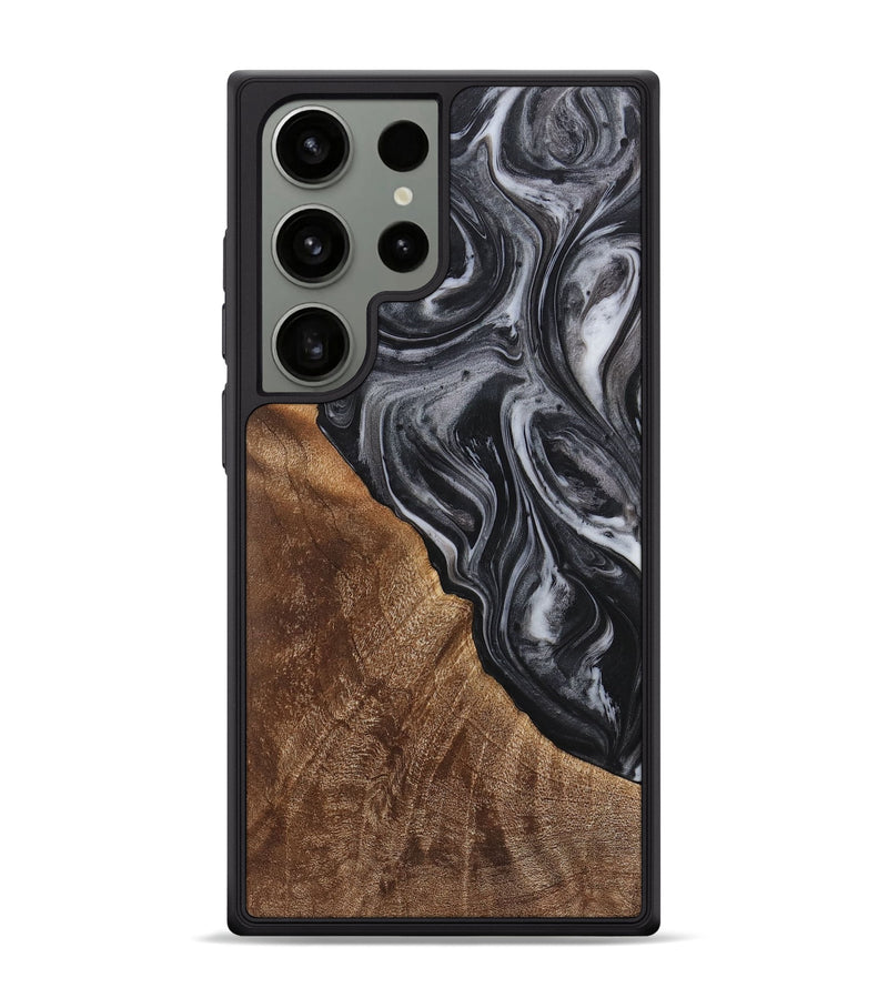 Galaxy S24 Ultra Wood Phone Case - Spencer (Black & White, 725018)