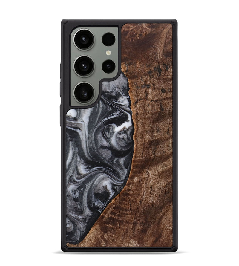 Galaxy S24 Ultra Wood Phone Case - Todd (Black & White, 725019)