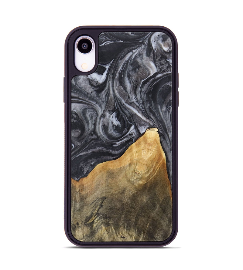 iPhone Xr Wood Phone Case - Ethan (Black & White, 725025)