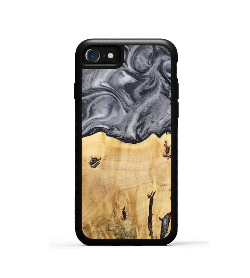 iPhone SE Wood Phone Case - Tameka (Black & White, 725026)