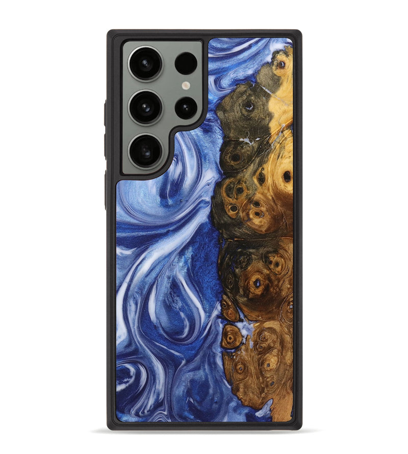 Galaxy S23 Ultra Wood Phone Case - Malachi (Blue, 725031)