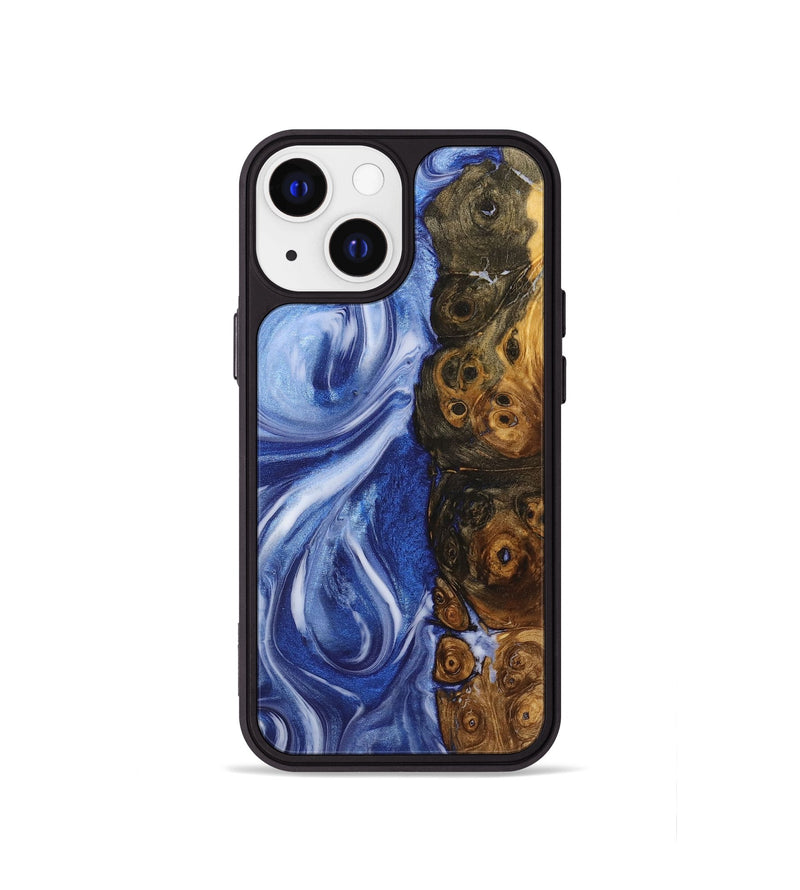 iPhone 13 mini Wood Phone Case - Malachi (Blue, 725031)