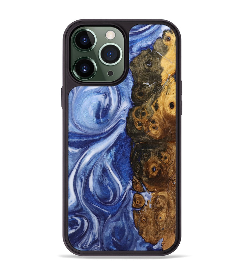 iPhone 13 Pro Max Wood Phone Case - Malachi (Blue, 725031)