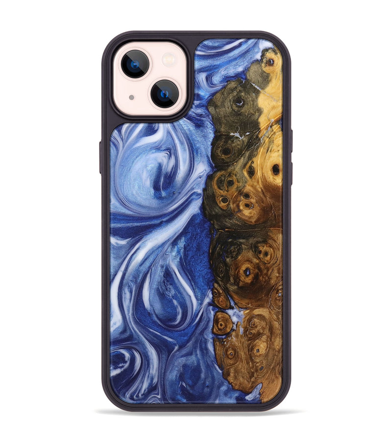 iPhone 14 Plus Wood Phone Case - Malachi (Blue, 725031)