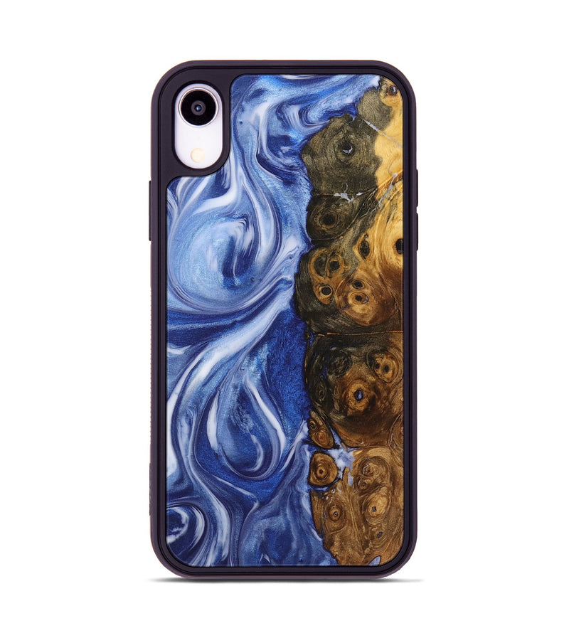 iPhone Xr Wood Phone Case - Malachi (Blue, 725031)