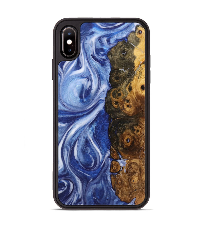 iPhone Xs Max Wood Phone Case - Malachi (Blue, 725031)