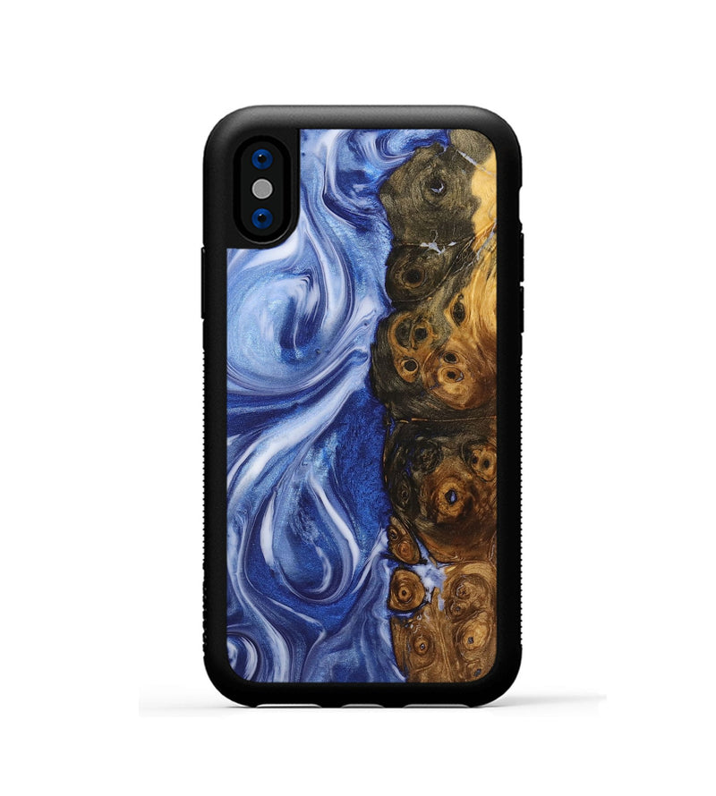 iPhone Xs Wood Phone Case - Malachi (Blue, 725031)