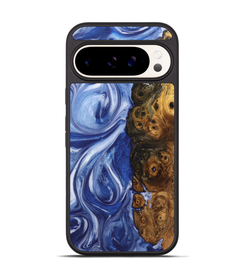 Pixel 9 Wood Phone Case - Malachi (Blue, 725031)