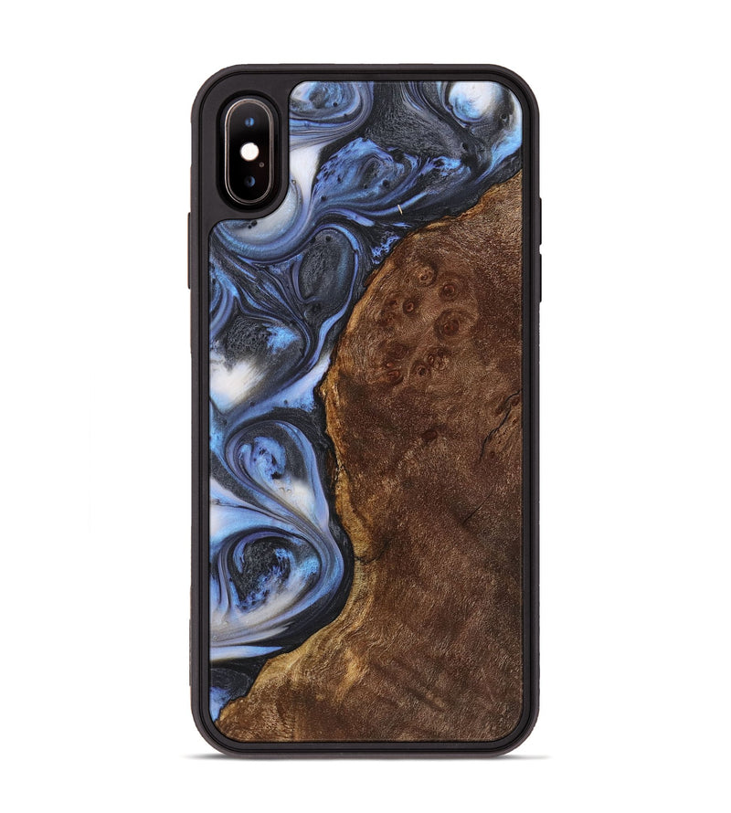 iPhone Xs Max Wood Phone Case - Kelsie (Blue, 725036)