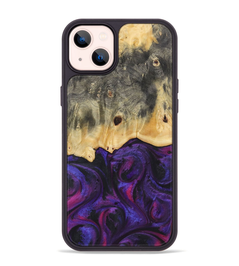 iPhone 14 Plus Wood Phone Case - Yahir (Purple, 725061)