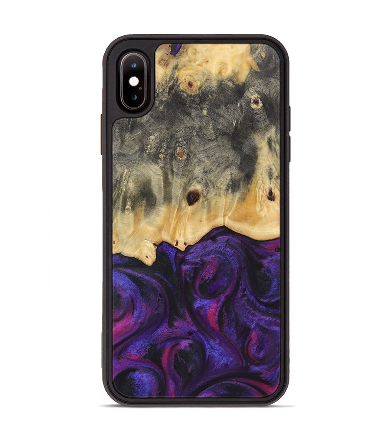 iPhone Xs Max Wood Phone Case - Yahir (Purple, 725061)