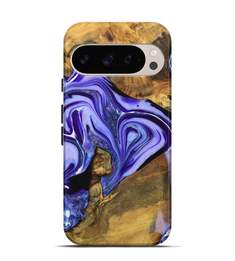 Pixel 9 Pro Wood Live Edge Phone Case - Clifford (Purple, 725079)