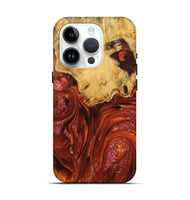 iPhone 15 Pro Wood Live Edge Phone Case - Alexander (Red, 725081)