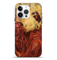 iPhone 15 Pro Max Wood Live Edge Phone Case - Alexander (Red, 725081)