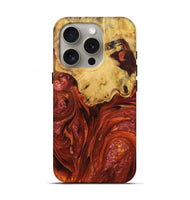 iPhone 16 Pro Wood Live Edge Phone Case - Alexander (Red, 725081)