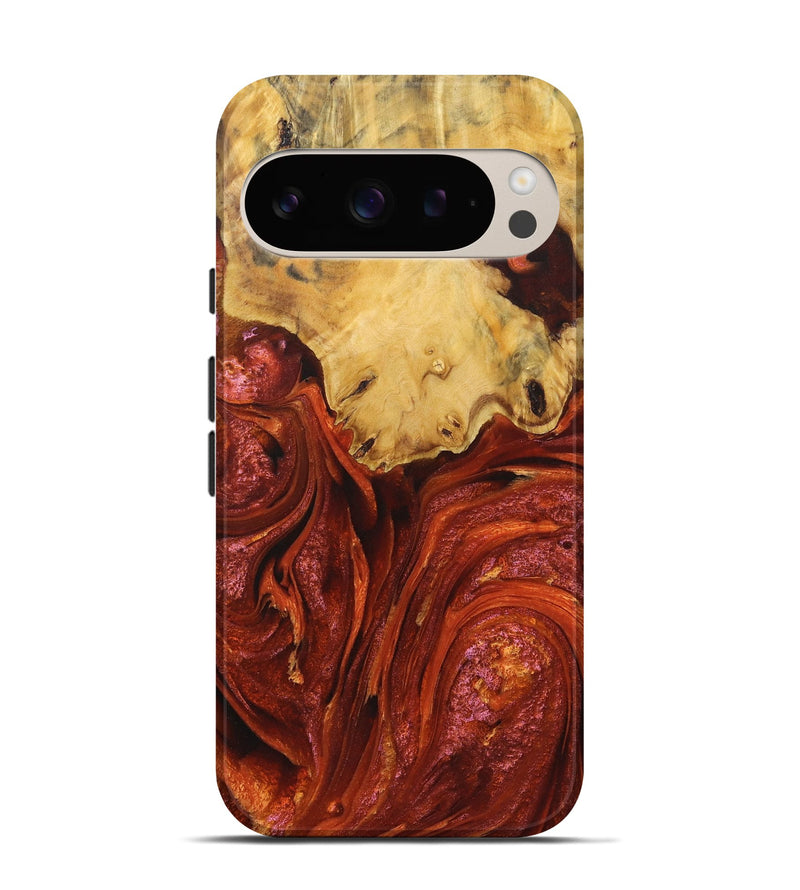 Pixel 9 Pro Wood Live Edge Phone Case - Alexander (Red, 725081)