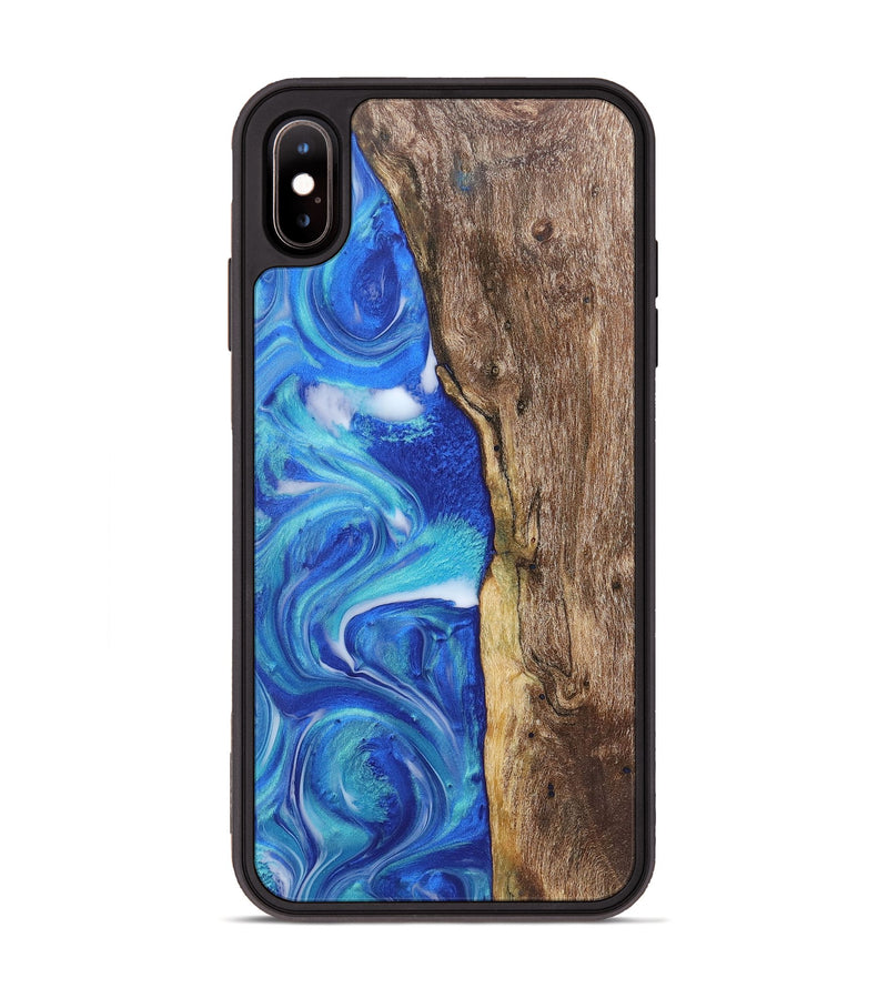 iPhone Xs Max Wood Phone Case - Gene (Blue, 725125)