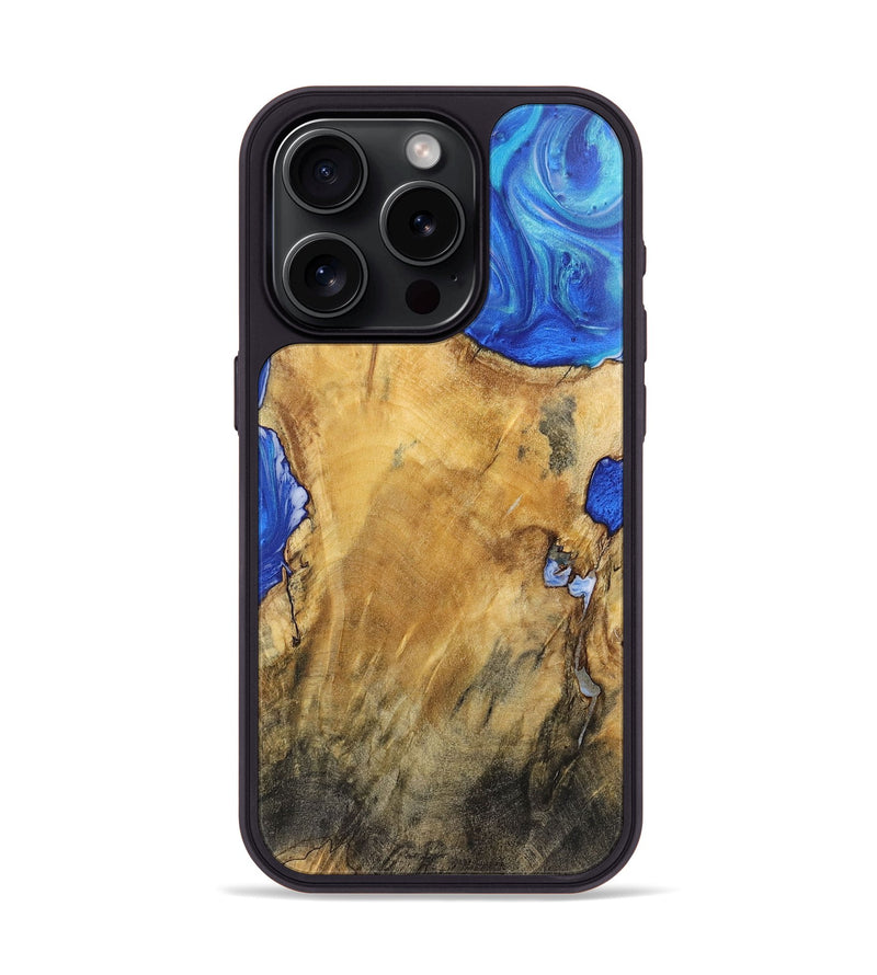 iPhone 15 Pro Wood Phone Case - Arturo (Blue, 725131)