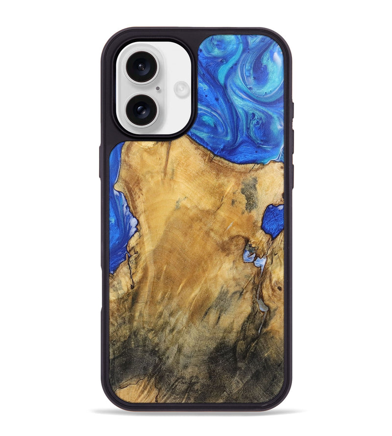 iPhone 16 Plus Wood Phone Case - Arturo (Blue, 725131)