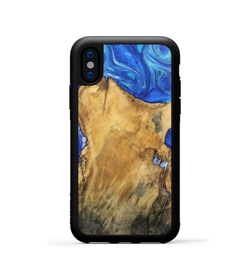 iPhone Xs Wood Phone Case - Arturo (Blue, 725131)