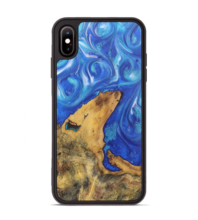 iPhone Xs Max Wood Phone Case - Raelyn (Blue, 725135)