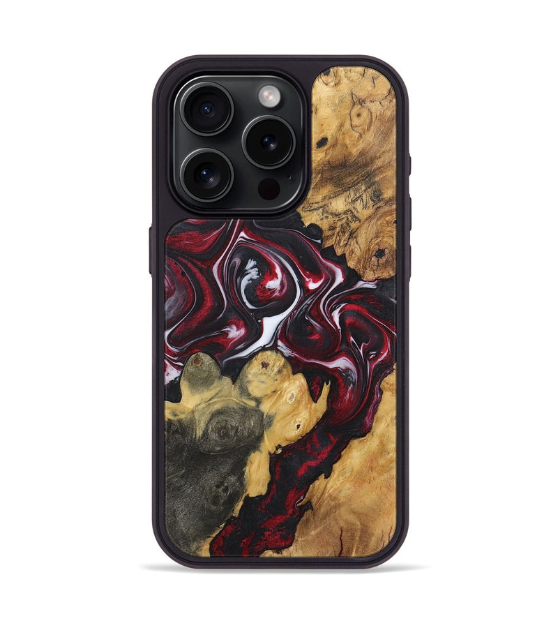 iPhone 15 Pro Wood Phone Case - Marquis (Red, 725142)