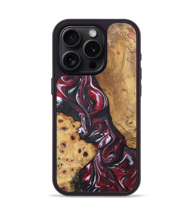 iPhone 15 Pro Wood Phone Case - Trevor (Red, 725145)