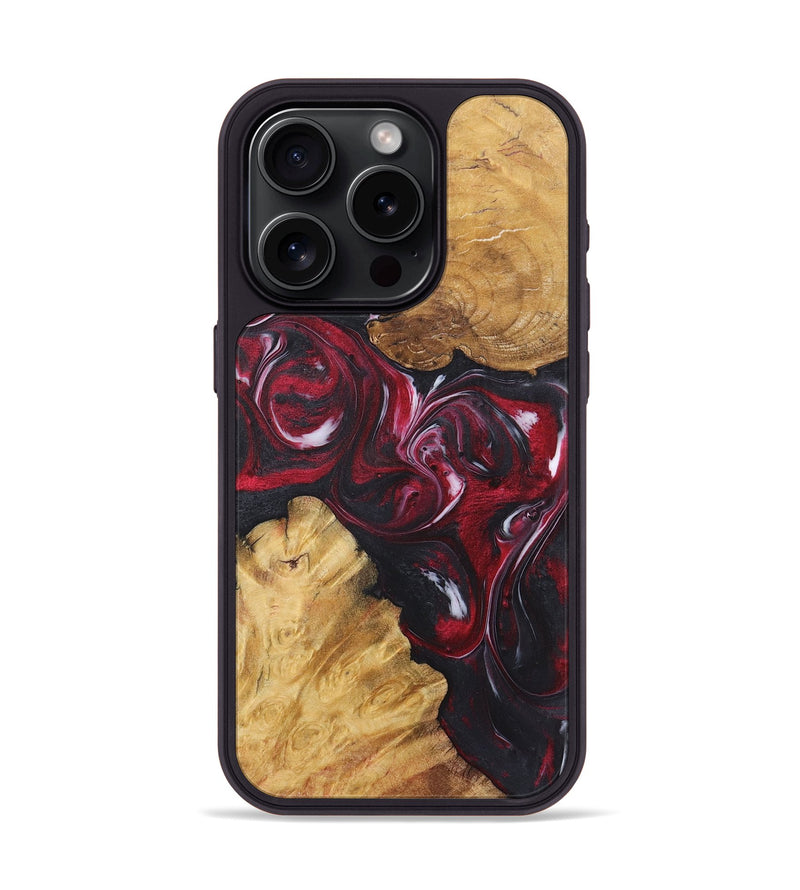 iPhone 15 Pro Wood Phone Case - Pamela (Red, 725146)