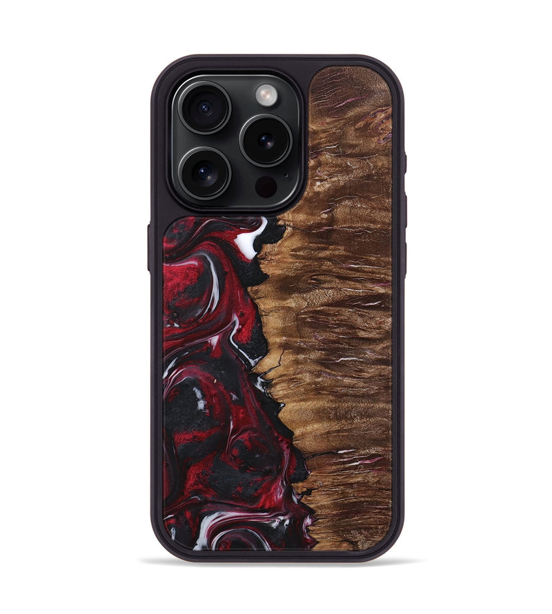 iPhone 15 Pro Wood Phone Case - Terrell (Red, 725147)