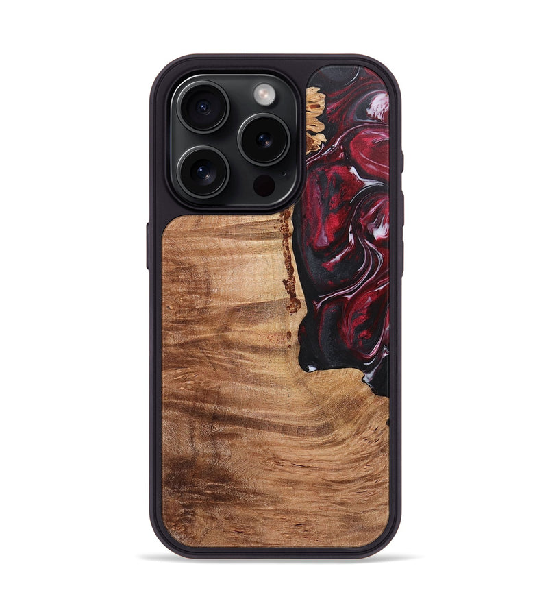 iPhone 15 Pro Wood Phone Case - Briella (Red, 725149)