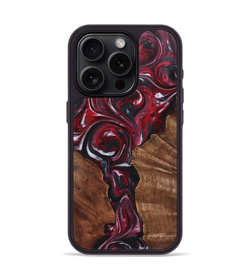 iPhone 15 Pro Wood Phone Case - Lillie (Red, 725153)